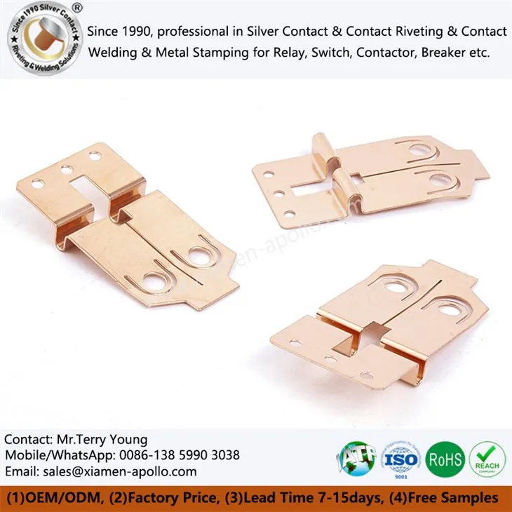 Componentes estampados de cobre berilio