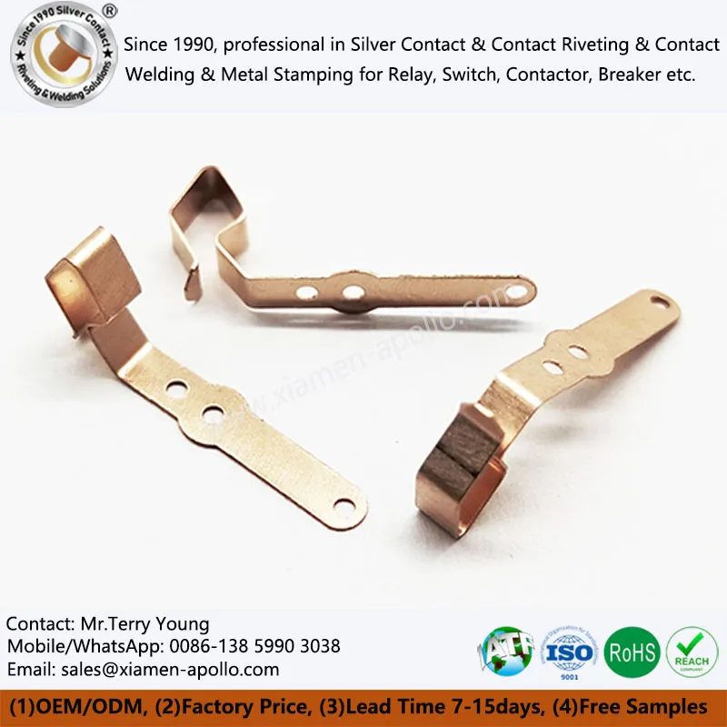 Componentes estampados de cobre para enchufe de interruptor