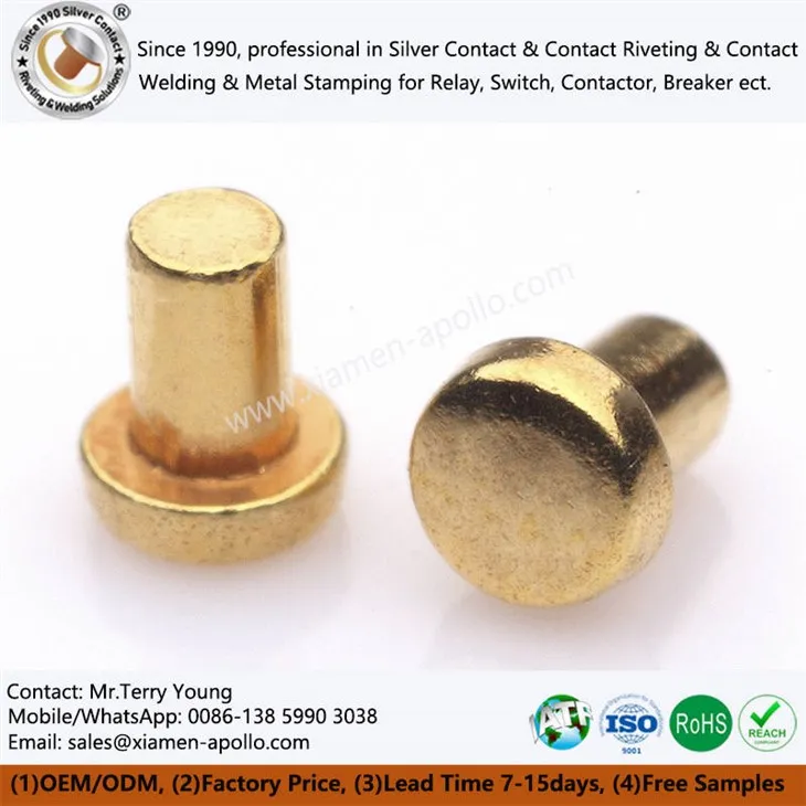 Contactos de revestimiento de oro para Ralay