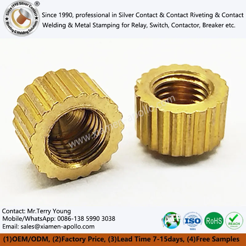 Tuerca hexagonal moleteada