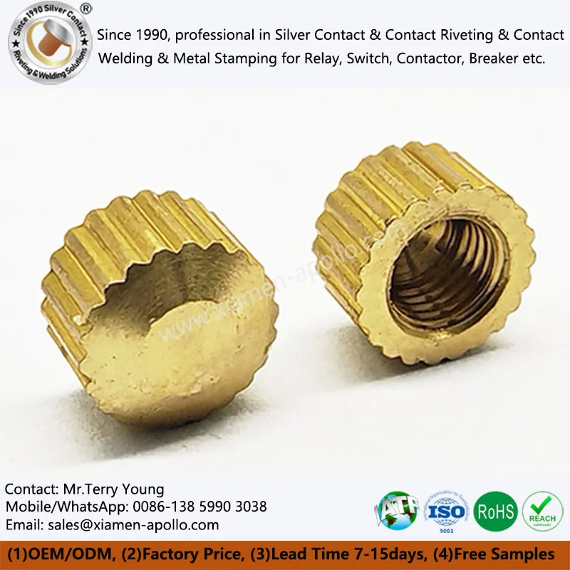 Tuerca redonda moleteada