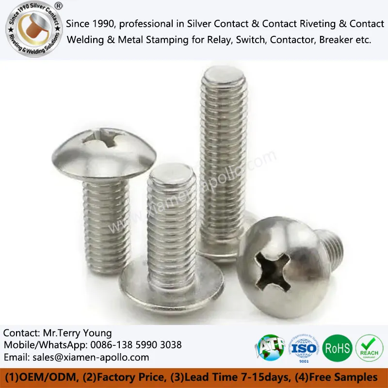 Tornillo de máquina con la cabeza de Phillips