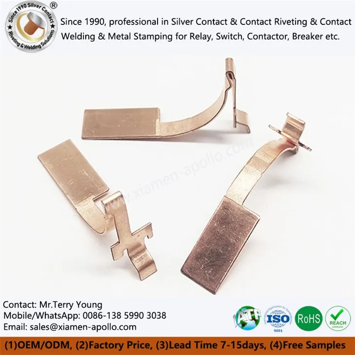 Piezas estampadas de cobre metálico