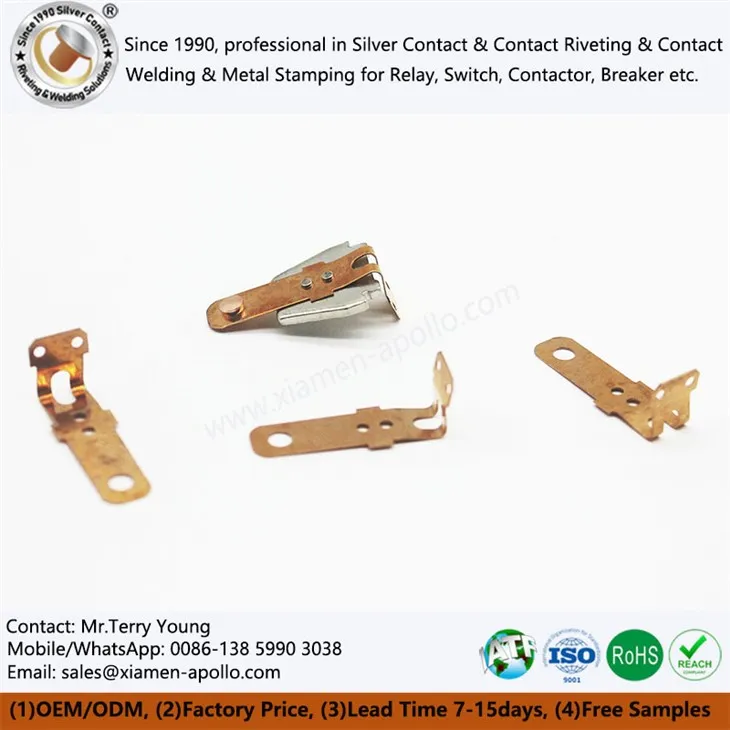 Piezas de cobre de berilio remachado