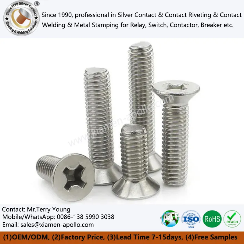 Tornillos para chapa de acero inoxidable