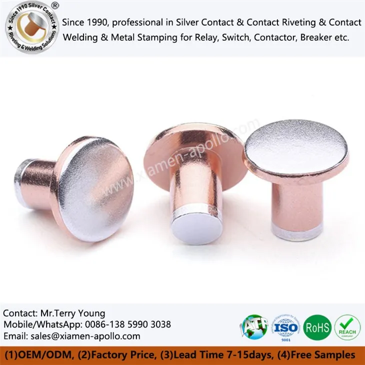 Contactos eléctricos tri-metal