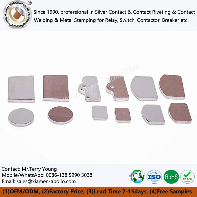 Contactos eléctricos soldados